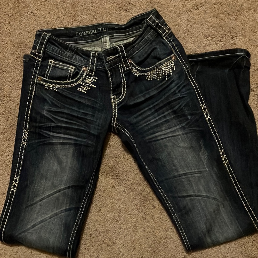 Cowgirl Tuff Aztec Rocker jeans size 24 X 33